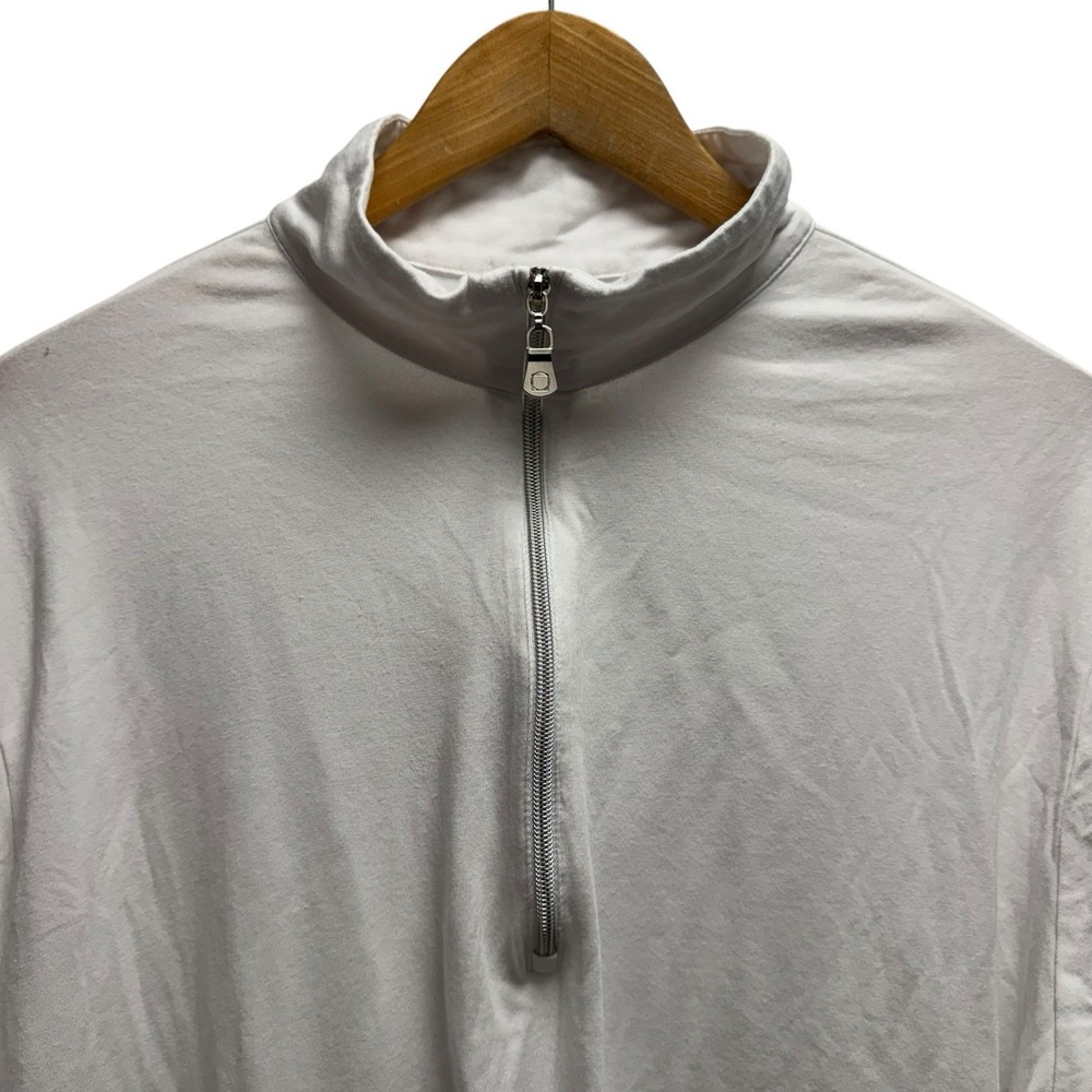 Anatomie Men's XXL White 1/4 Zip Pullover Charlie Long Cotton Stretch L/S Shirt